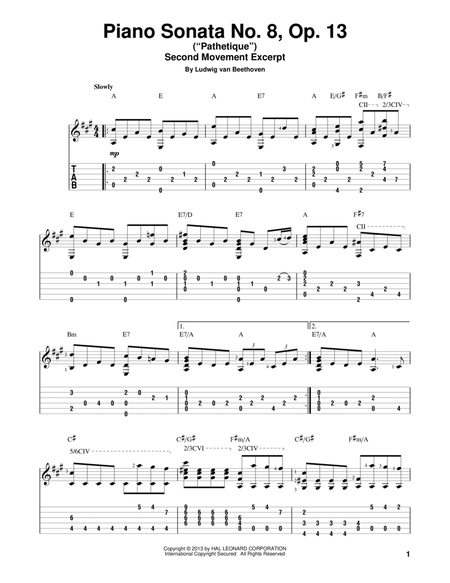 Piano Sonata No. 8, Op. 13 ("Pathetique"), 2nd Movement