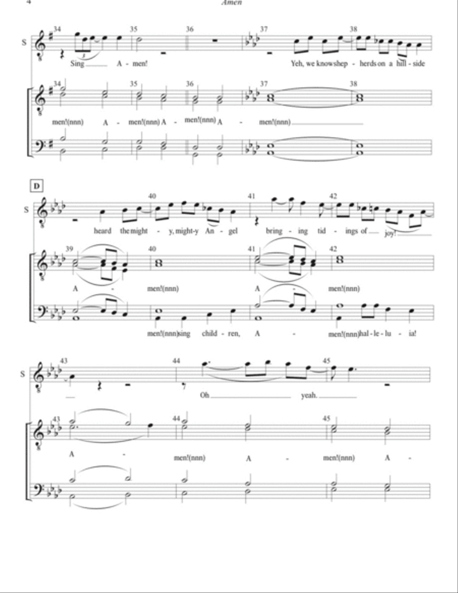 Amen TTBB scores gallery preview page 4
