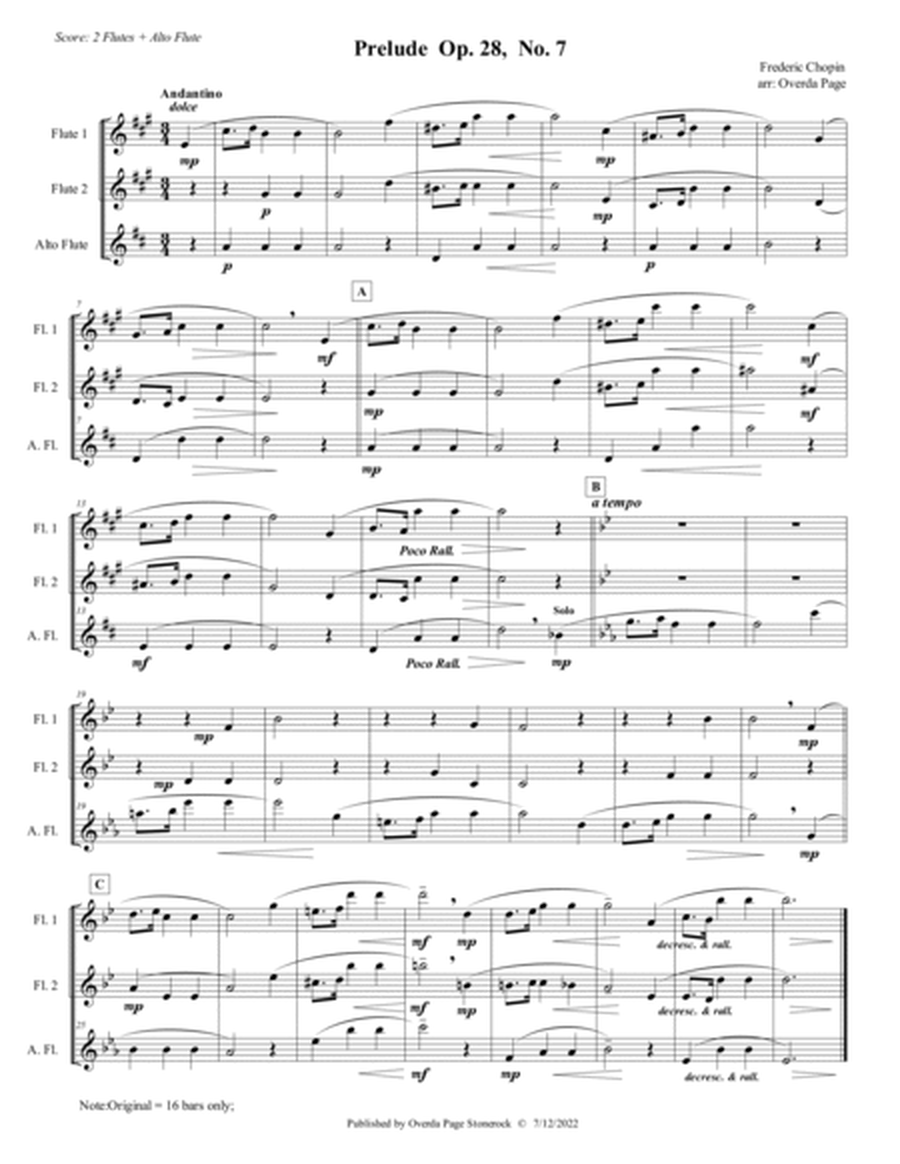 3 Preludes, Op. 28 (#6, #7, #20)