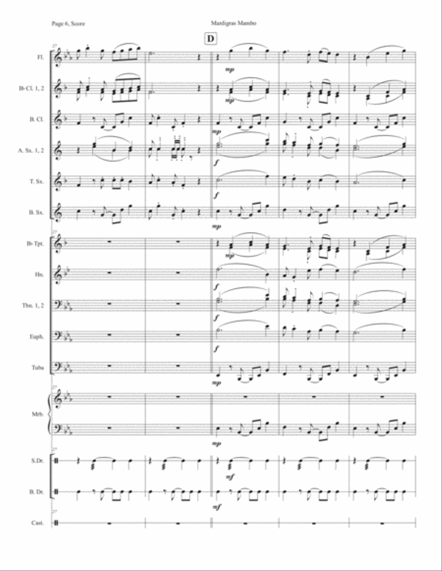 Mardigras Mambo Mardigras Mambo Concert Band scores gallery preview page 6