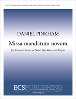 Book cover for Missa mandatum novum