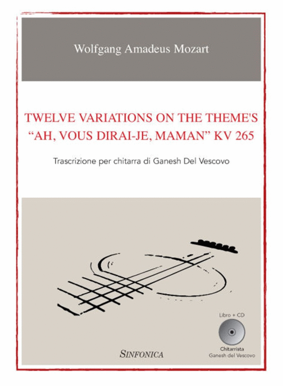 12 Variations On Theme Ah, Vous Dirai-Je, Maman Acoustic Guitar scores gallery preview page 1