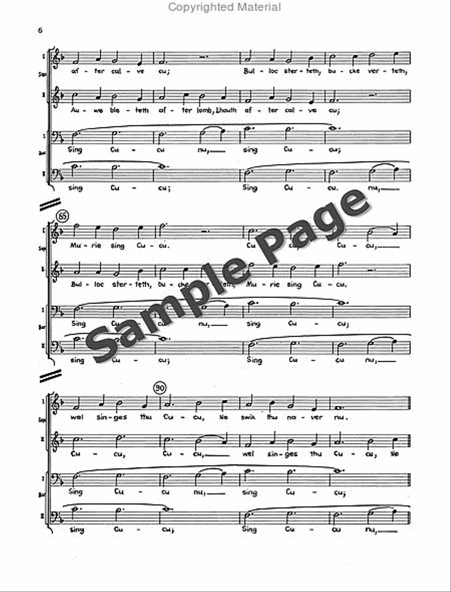 Rota Sumer Is Icumen In Ch. Score Mixed Choir scores gallery preview page 7