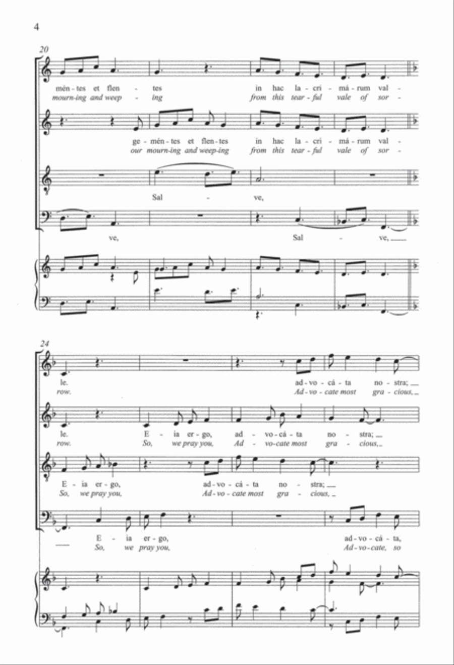 Salve Regina 4-Part scores gallery preview page 5