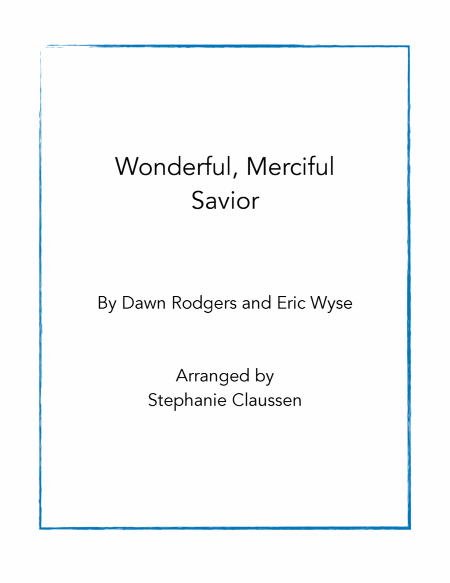 Book cover for Wonderful, Merciful Savior