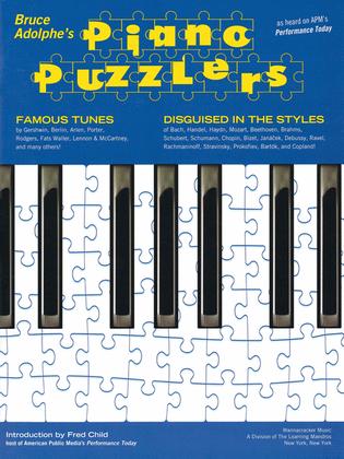 Book cover for Bruce Adolphe – Piano Puzzlers