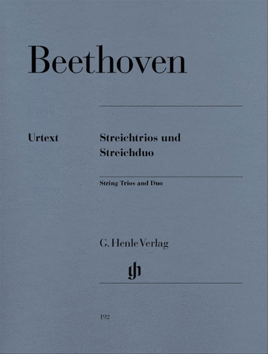 String Trios Op. 3, 8, and 9 and String Duo WoO 32 Cello scores gallery preview page 1