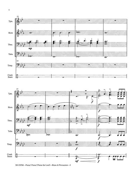 Praise! Praise! Praise the Lord! - Brass/Percussion Score and Parts