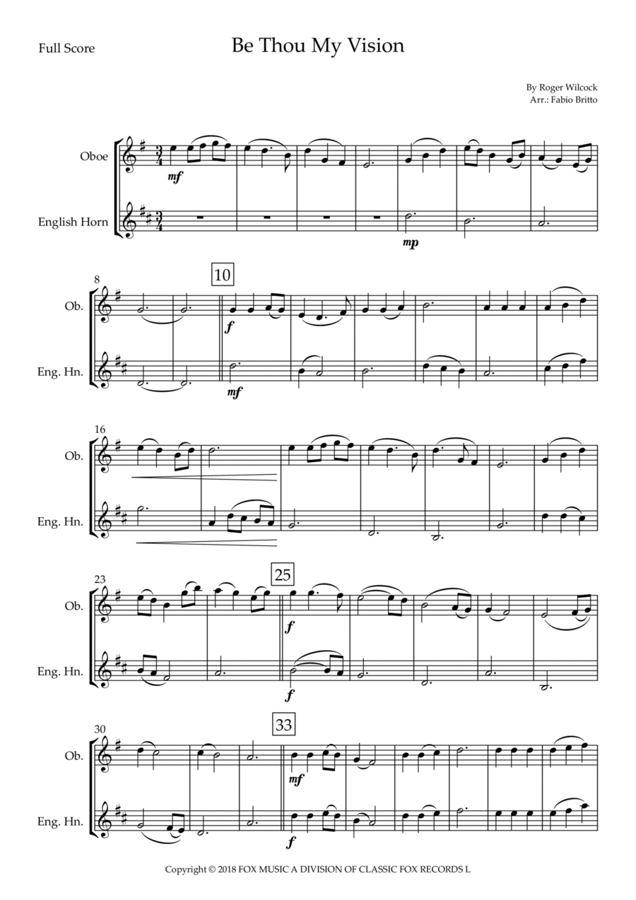 Be Thou My Vision Woodwind Duet scores gallery preview page 1