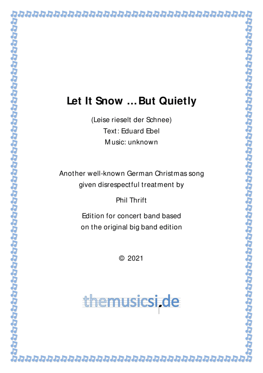 Let It Snow ... But Quietly for Concert Band image number null