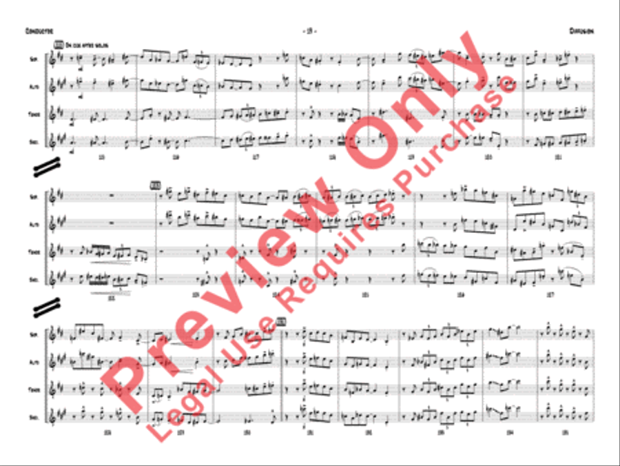 Diffusion for Sax Quartet Small Ensemble scores gallery preview page 22