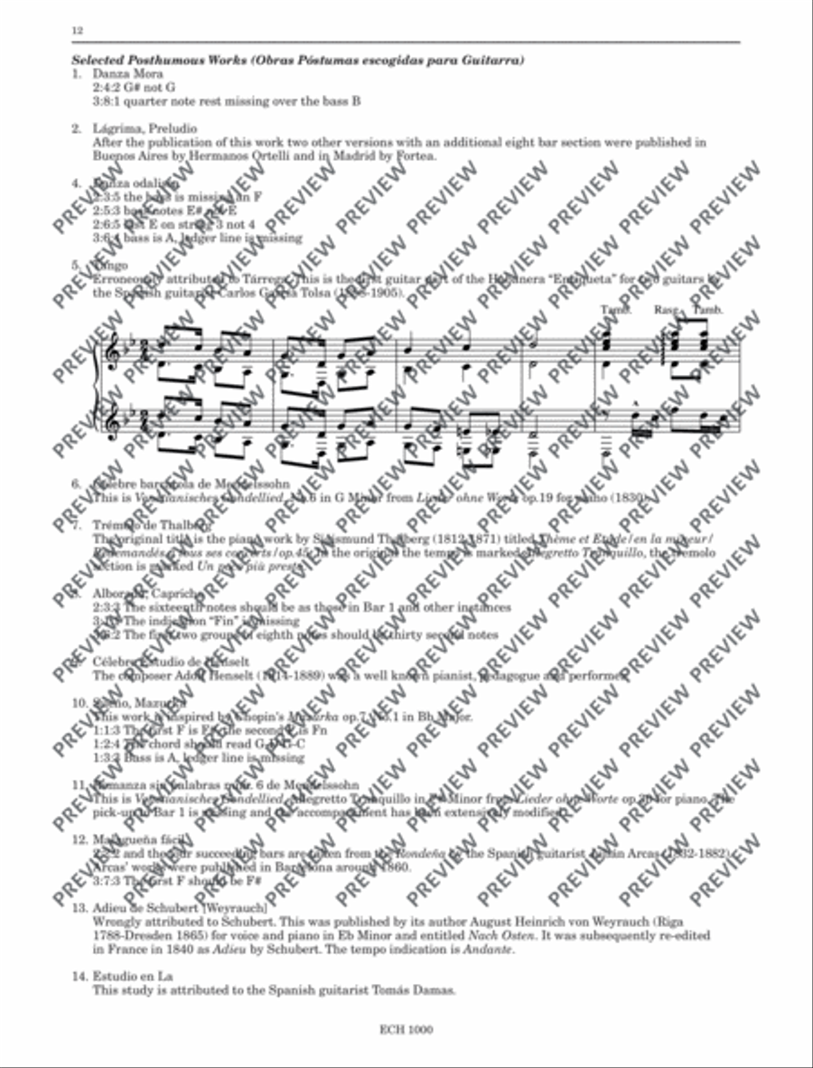 Collected Guitar Works: The Early Spanish Editions Classical Guitar scores gallery preview page 13