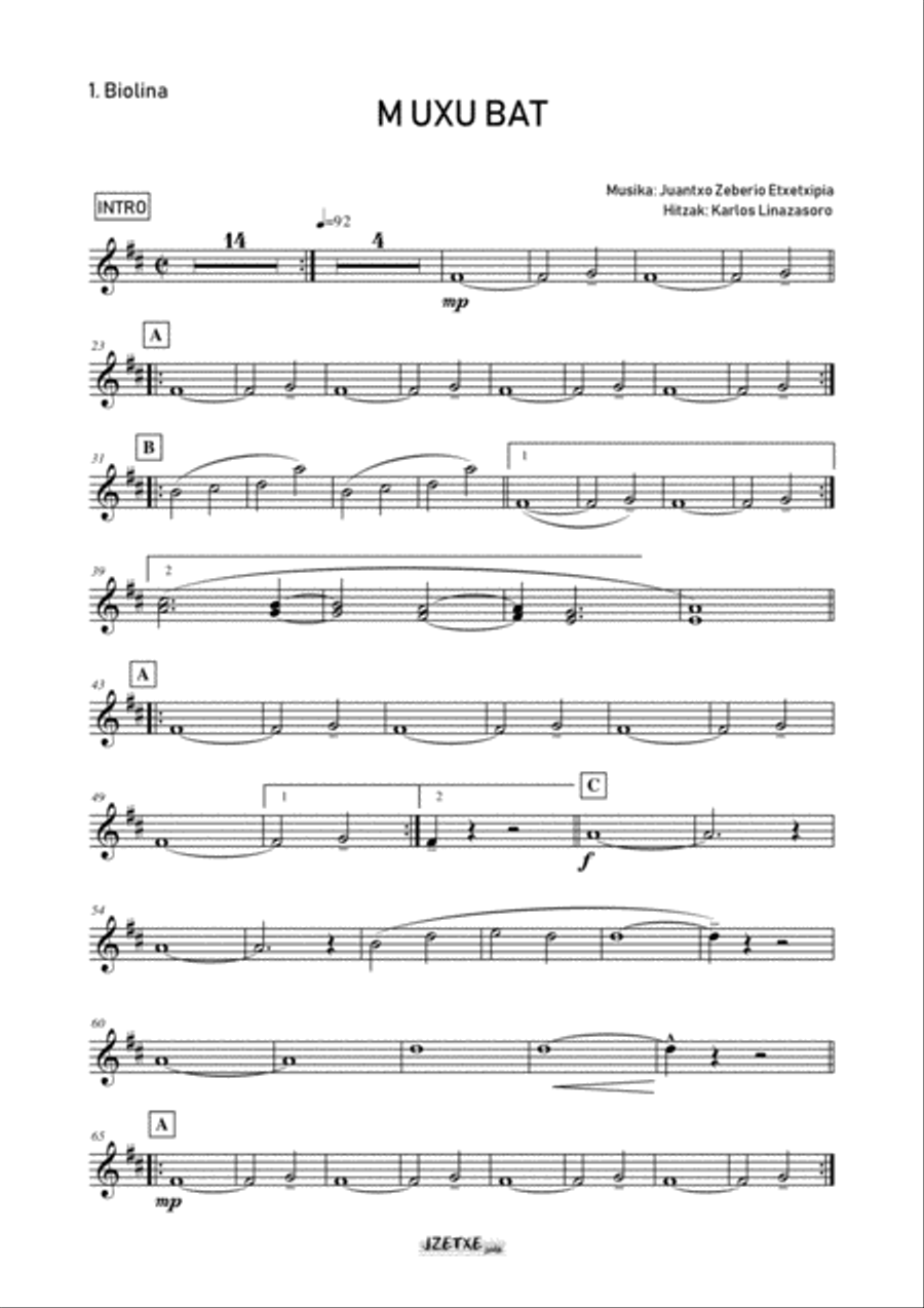 MUXU BAT (Parts) Full Orchestra scores gallery preview page 1