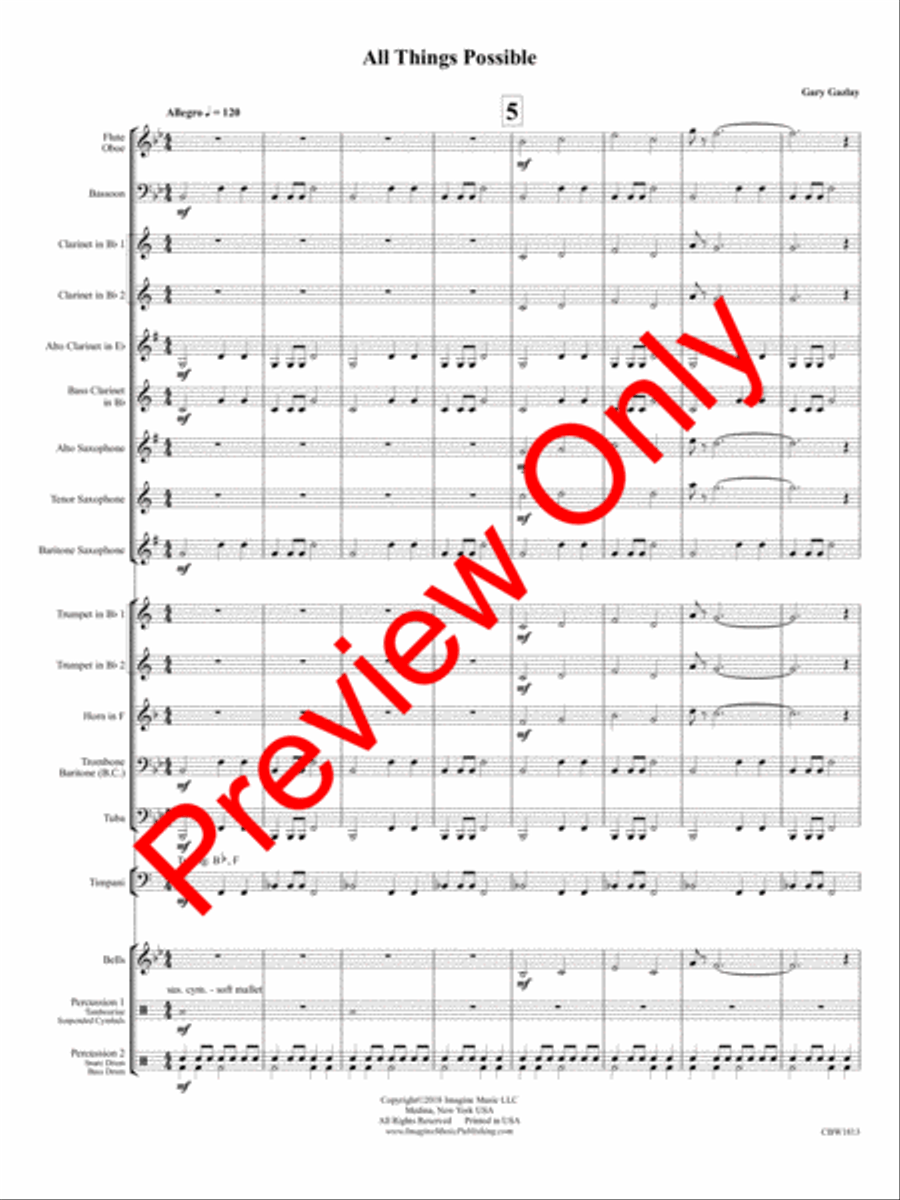 All Things Possible Concert Band scores gallery preview page 4