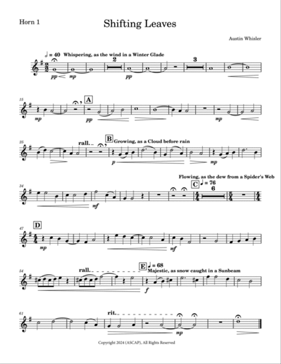 Shifting Leaves Chamber Music scores gallery preview page 5