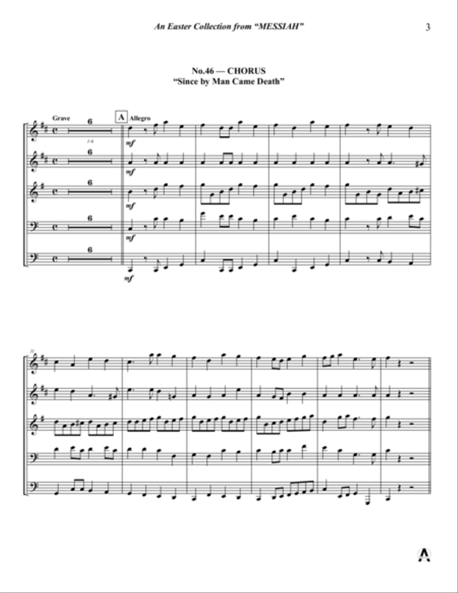 An Easter Collection from MESSIAH Brass Quintet scores gallery preview page 5