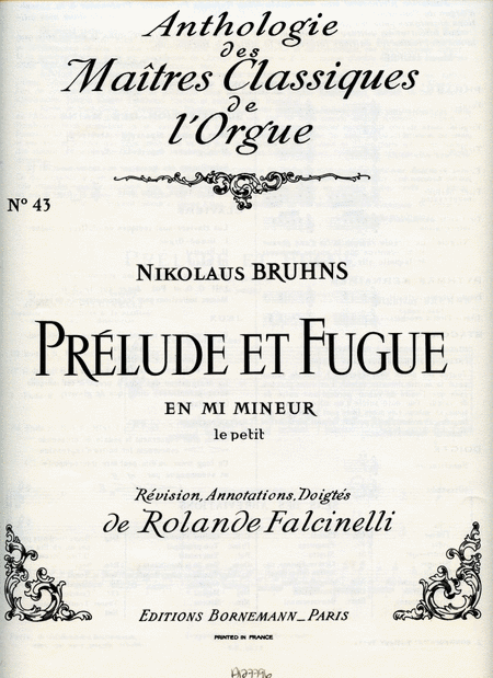 Prelude Et Fugue In E Minor (maitres Classiques No.43) (organ)