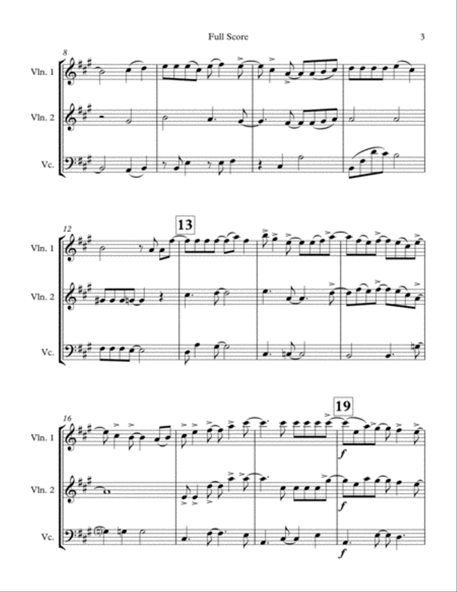 How Deep Is Your Love from the Motion Picture SATURDAY NIGHT FEVER String Trio scores gallery preview page 3