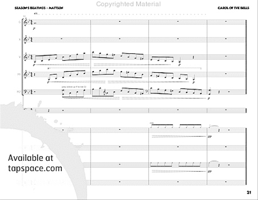 Season's Beatings Percussion Ensemble scores gallery preview page 47