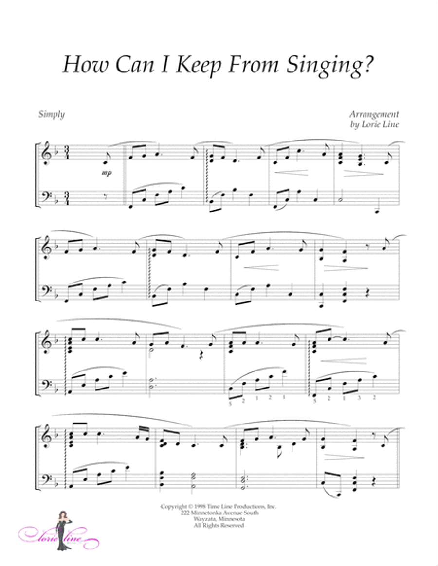 How Can I Keep From Singing Piano Solo scores gallery preview page 2