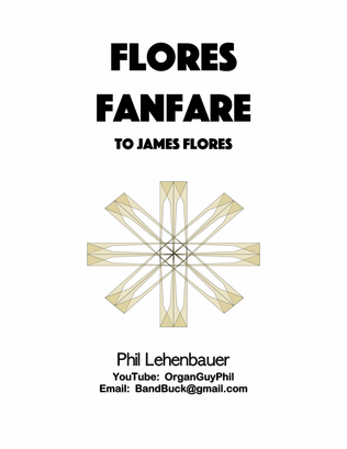 Book cover for Flores Fanfare (May the Fourth Be With You), organ work by Phil Lehenbauer