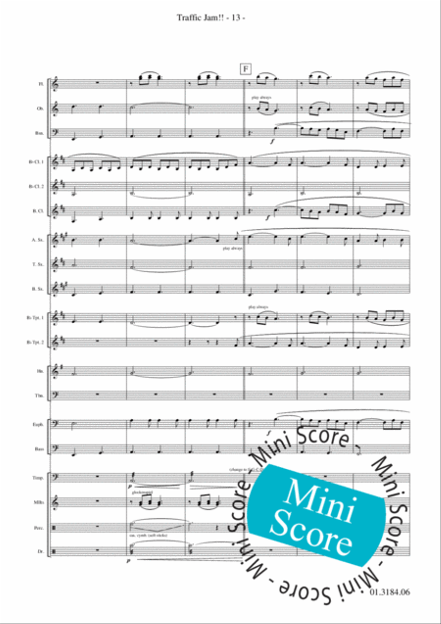Traffic Jam!! Concert Band scores gallery preview page 17