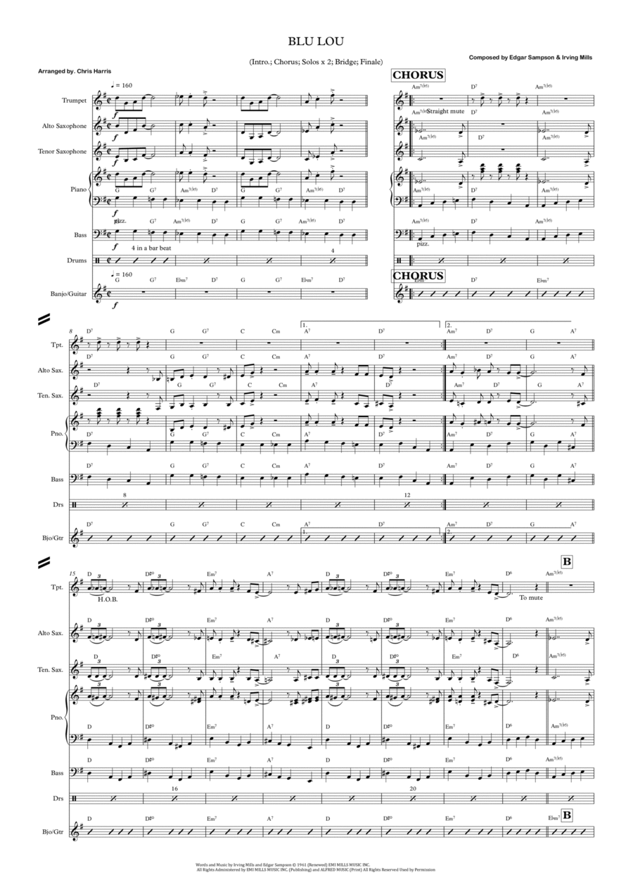 Blue Lou Jazz Ensemble scores gallery preview page 1