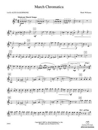March Chromatica: E-flat Alto Saxophone