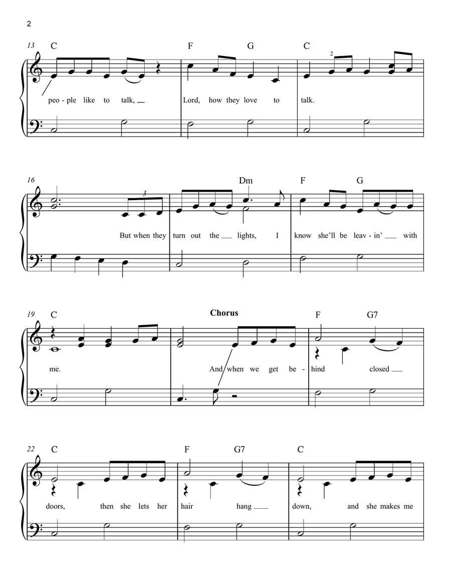 Behind Closed Doors Easy Piano scores gallery preview page 2