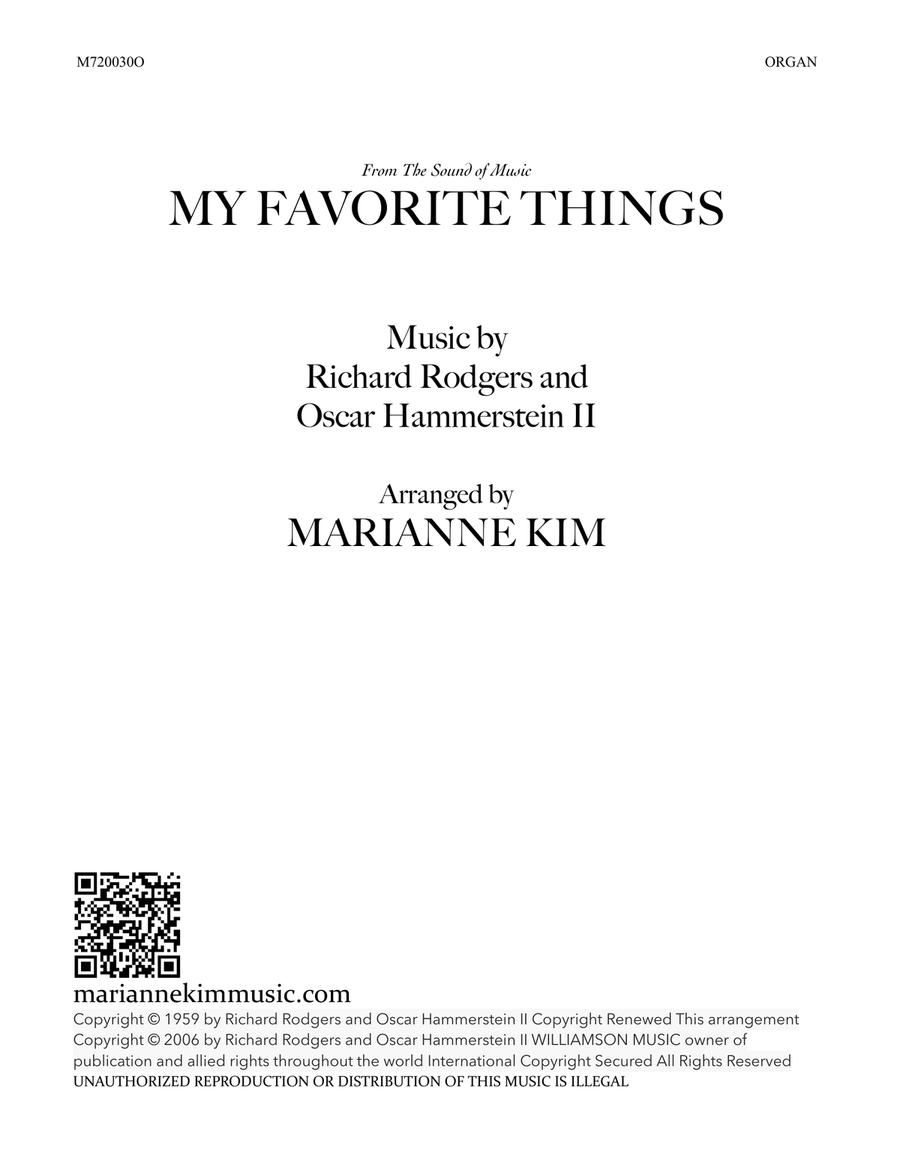 My Favorite Things Organ Solo scores gallery preview page 1