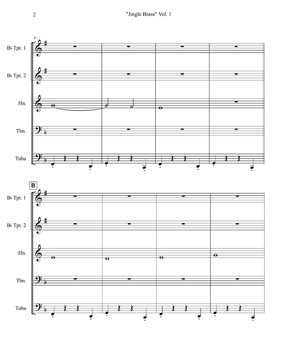 Jingle Brass Vol. 1 Brass Ensemble scores gallery preview page 3