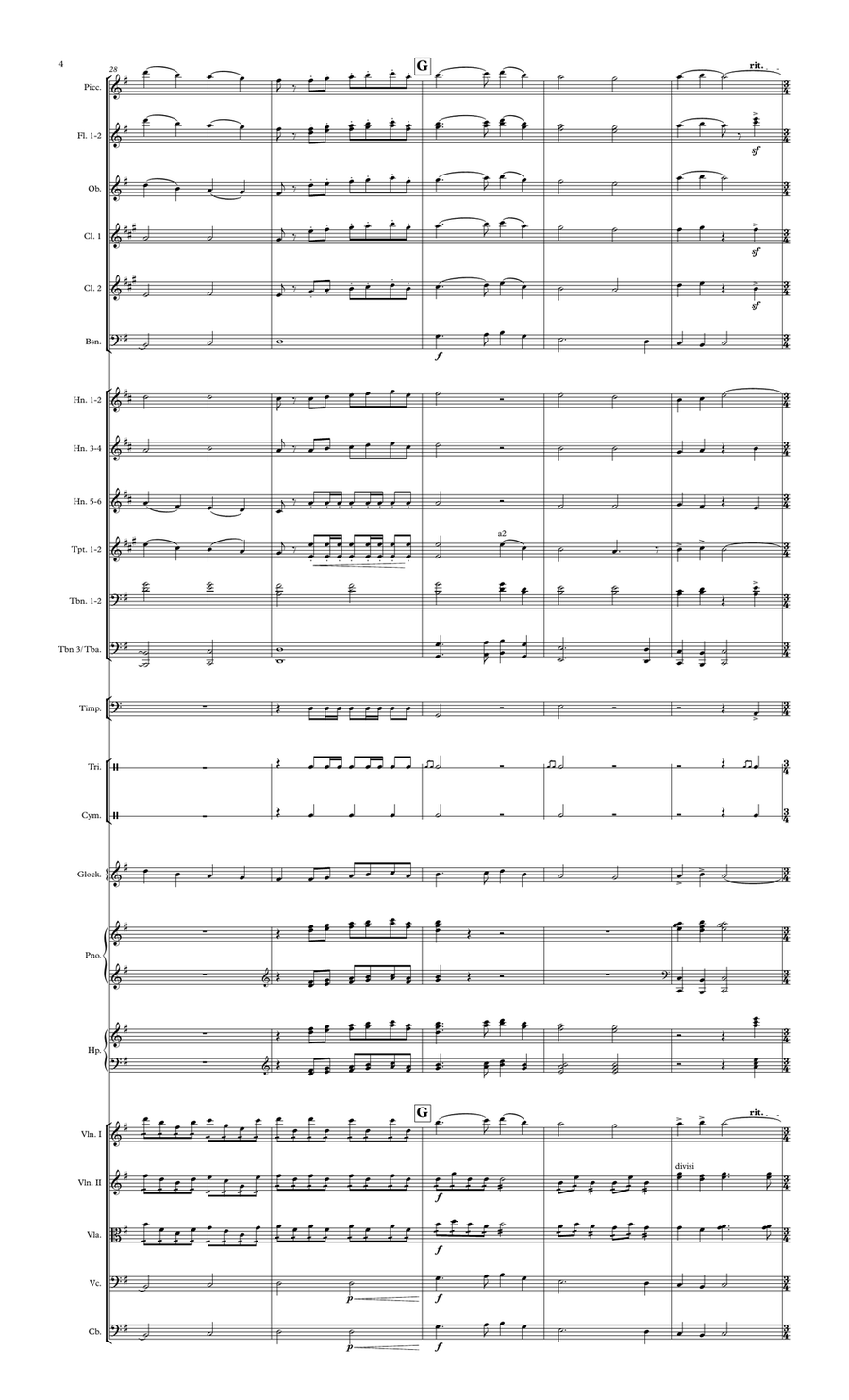 In The Bleak Midwinter Full Orchestra scores gallery preview page 4