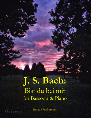 Bach: Bist du bei mir BWV 508 for Bassoon & Piano