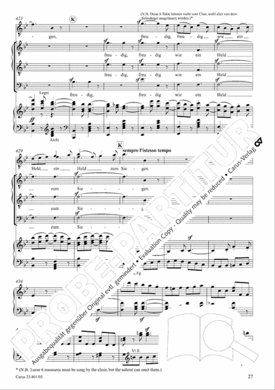 Symphony No. 9, Op. 125 - Finale (Choral Symphony) 4-Part scores gallery preview page 28