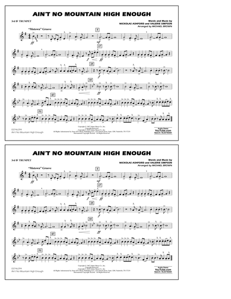 Ain't No Mountain High Enough (arr. Michael Brown) - 3rd Bb Trumpet