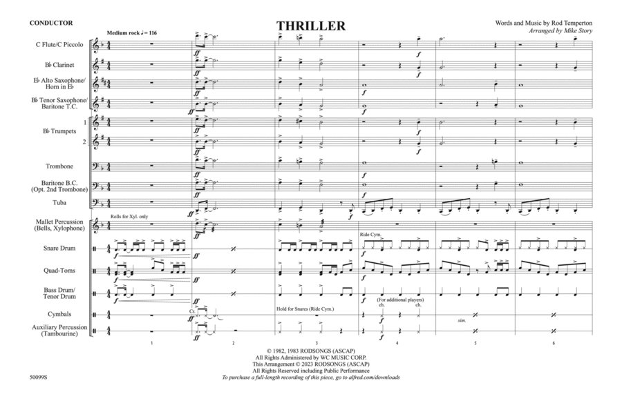 Thriller: Score Marching Band scores gallery preview page 1