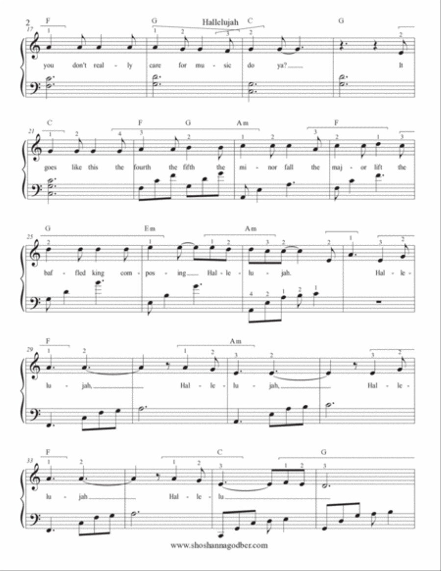 Hallelujah Celtic Harp scores gallery preview page 5