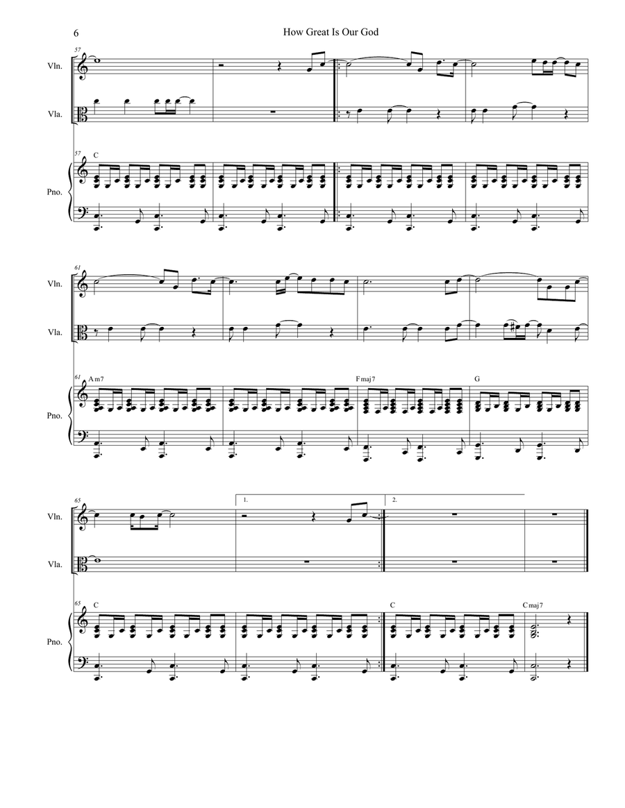 How Great Is Our God How Great Is Our God String Duet scores gallery preview page 6