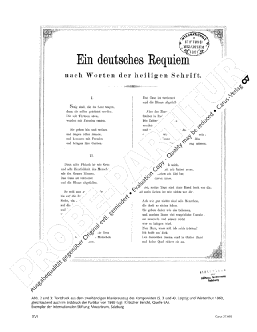 Ein Deutsches Requiem (German Requiem) Ein Deutsches Requiem (German Requiem) 4-Part scores gallery preview page 17