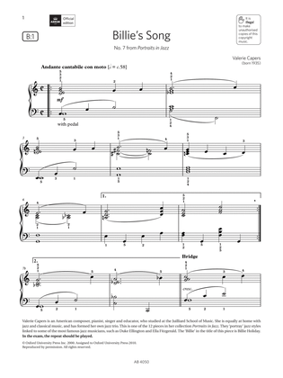 Billie's Song (Grade 4, list B1, from the ABRSM Piano Syllabus 2023 & 2024)