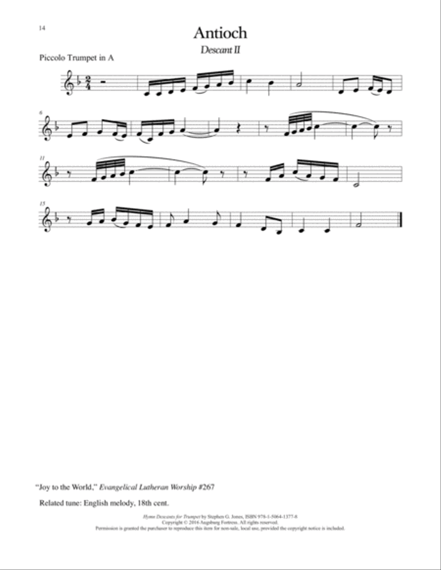 Hymn Descants for Trumpet C Trumpet scores gallery preview page 15