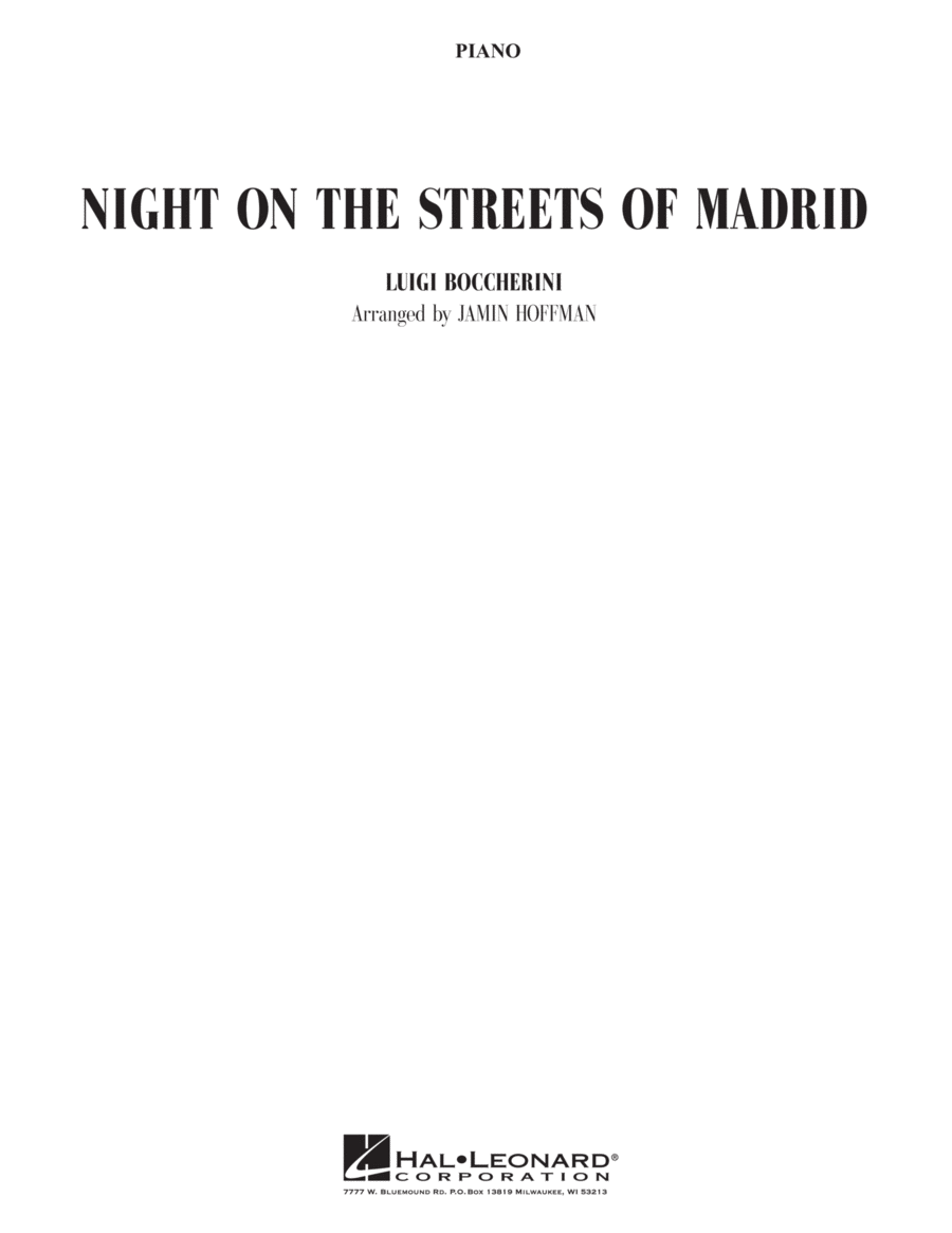 Night on the Streets of Madrid - Piano