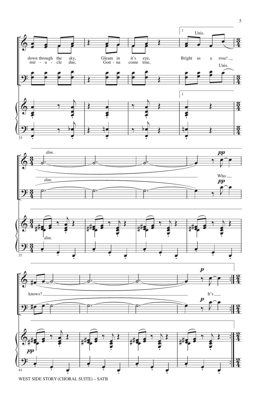 West Side Story (Choral Suite) (arr. Mac Huff) 4-Part scores gallery preview page 4