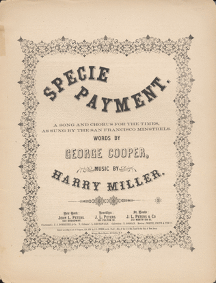 Specie Payment. A Song and Chorus for the Times