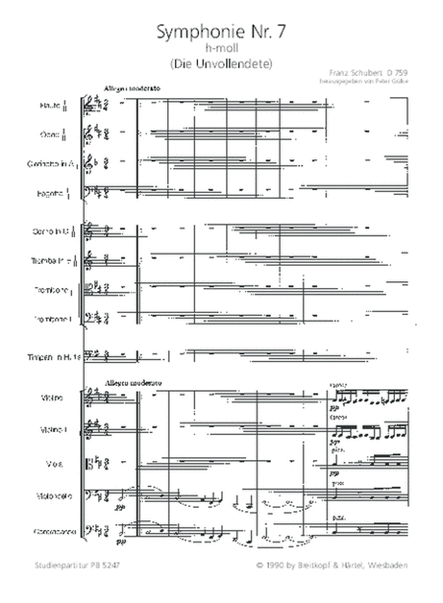 Symphony No. 7 in B minor D 759
