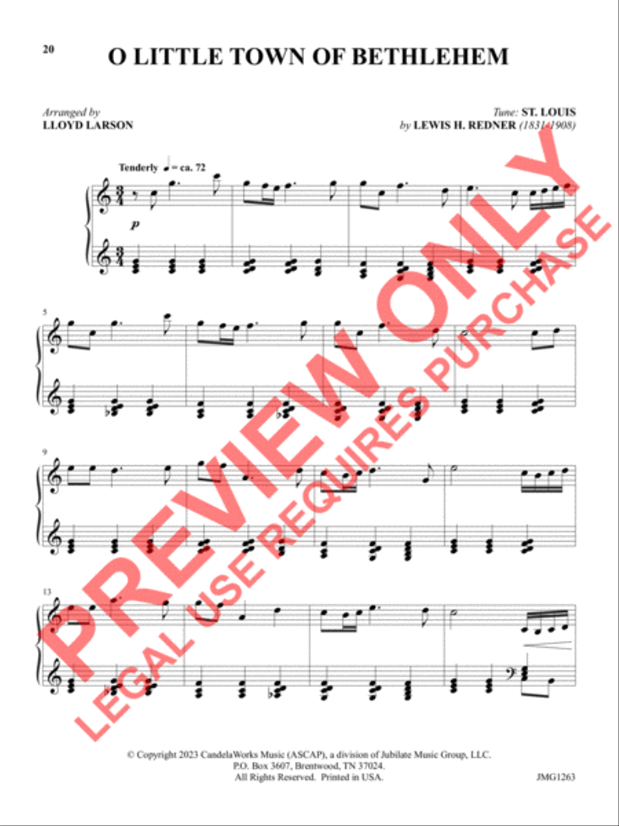 A Peaceful Noel Piano Solo scores gallery preview page 18