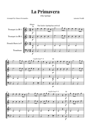 La Primavera (The Spring) by Vivaldi - Brass Quartet with Chord Notations