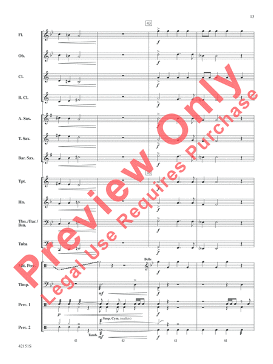 In the Realm of Kings Concert Band scores gallery preview page 13