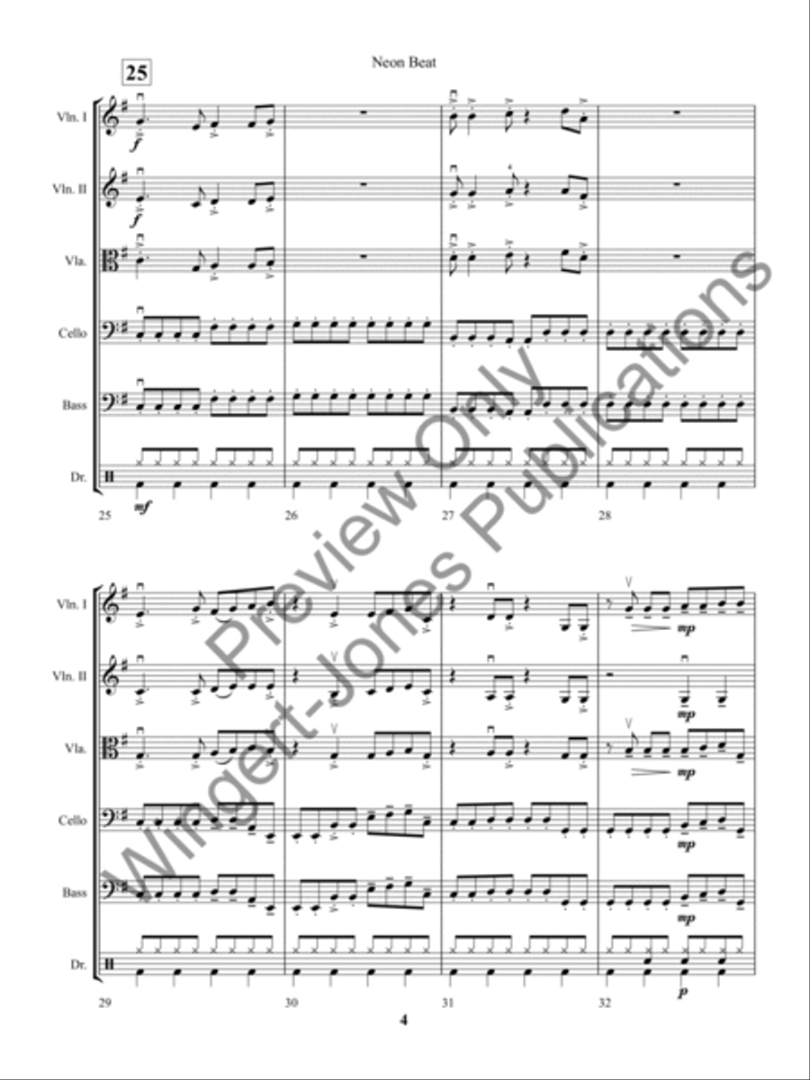 Neon Beat String Orchestra scores gallery preview page 7