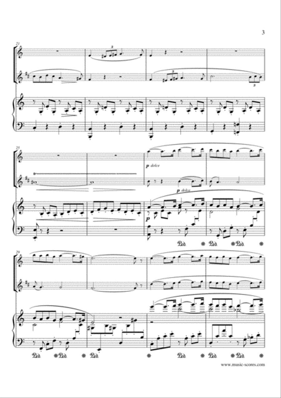 Op.50 Pavane - Flute, Clarinet and Piano Woodwind Duet scores gallery preview page 3